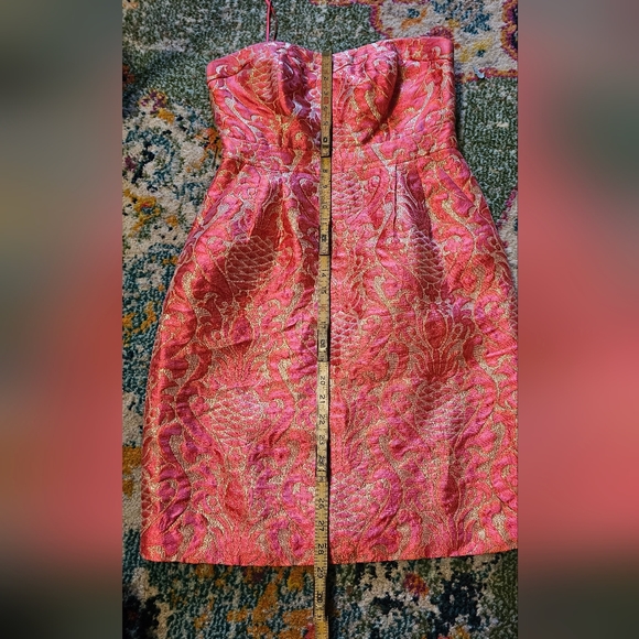 GORGEOUS KATE SPADE BROCADE LIKE NEW STRAPPLESS SZ 4 DRESS - Picture 6 of 9